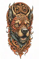 devil dog tattoo design idea
