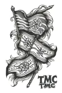 tmc with flags   tattoo design idea