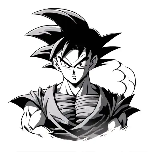 Son Goku against Vegeta Dragon Ball tattoo design idea