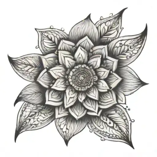 mandala blossoming outward tattoo design idea