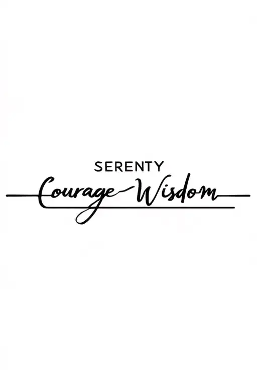 serenity courage wisdom tattoo design idea