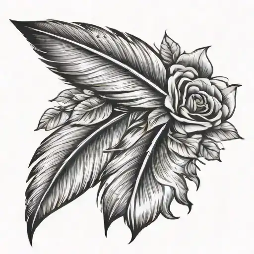 cardnial feather memorial mother tattoo design idea