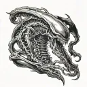 xenomorph tattoo design idea
