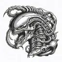 xenomorph tattoo design idea