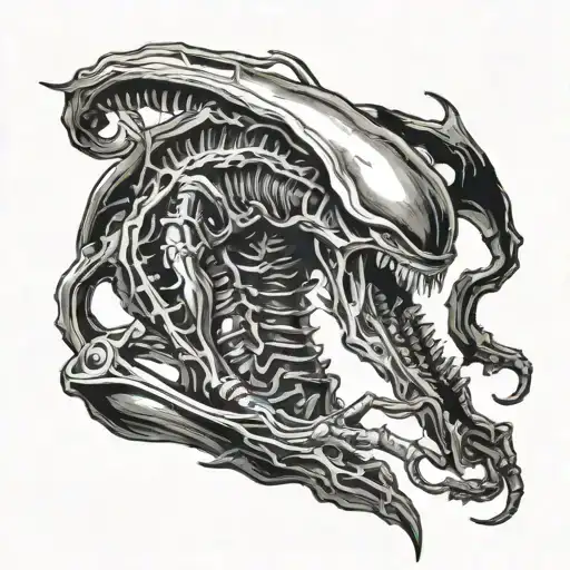 xenomorph tattoo design idea