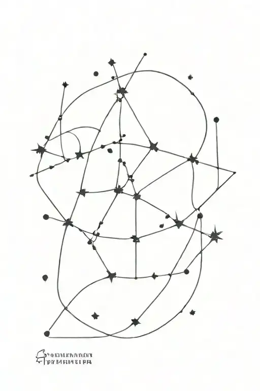 sagittarius star constellation tattoo design idea