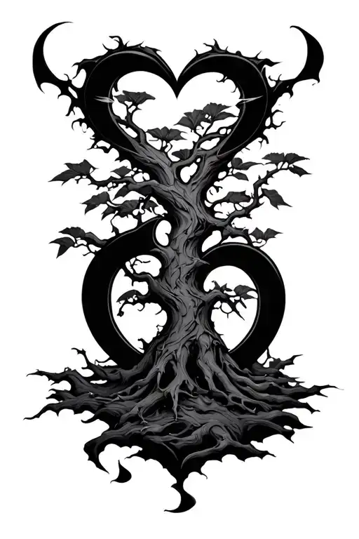 Gaara love symbol with a poison tree tattoo design idea