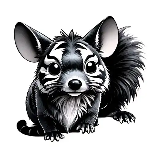 Stich Rat Tiger and Fox Ovee tattoo design idea
