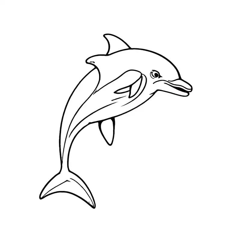 dolphin jumping tattoo design idea