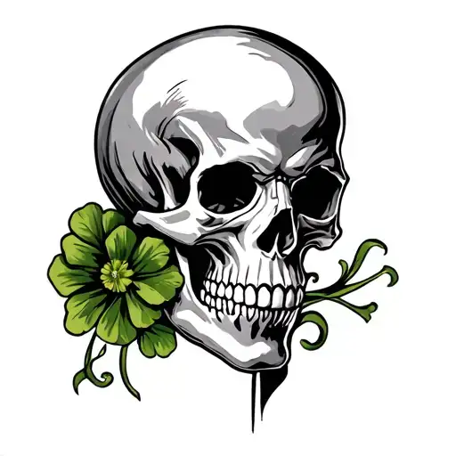 Irish Skull tattoo design idea