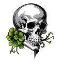 Irish Skull tattoo design idea
