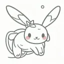 cinnamoroll bandage lines tattoo design idea