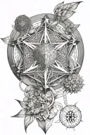 sacred geometry metatron tattoo design idea
