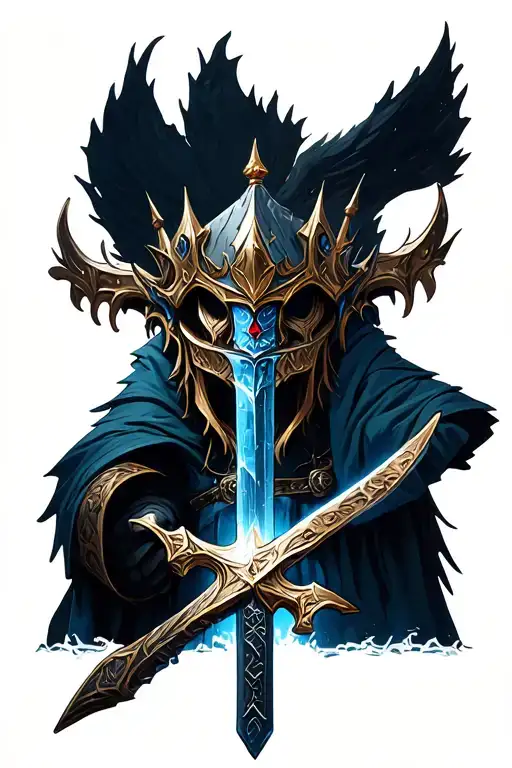 adventure time lich king encridium finns sword going tattoo design idea