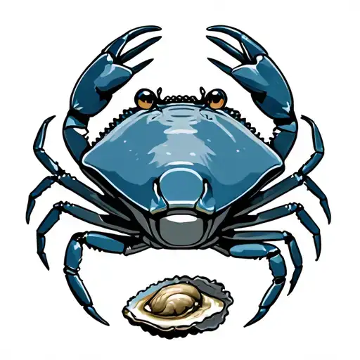 Blue Crab, Oyster, Army  tattoo design idea