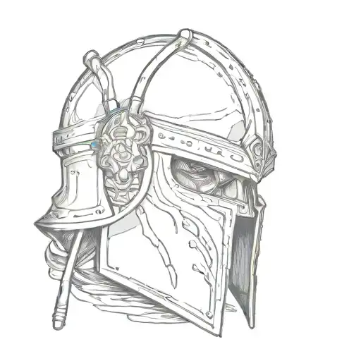 gladiator helmet tattoo design idea