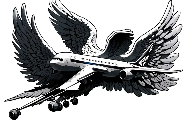 angel number 747 tattoo design idea