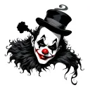 icp vlunt smoking clown tattoo design idea