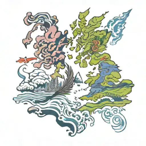 Scotland and Canada intertwined tattoo design idea
