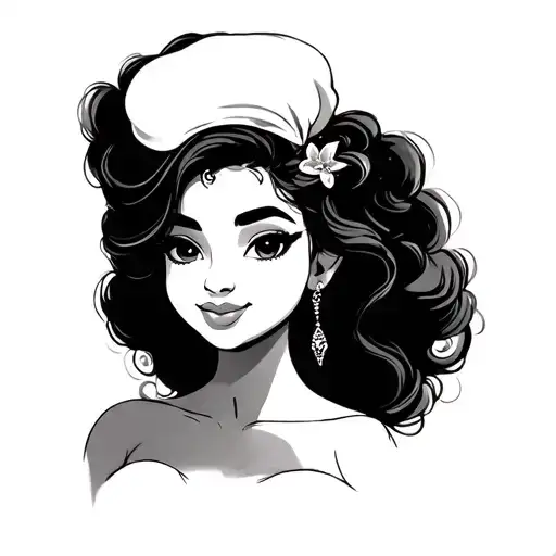 Tiana tattoo design idea