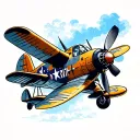 propeller plane tattoo design idea