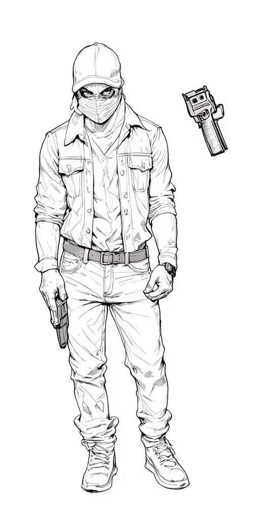 robbery and gang tattoo tattoo design idea