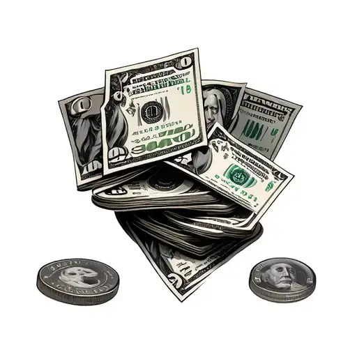 money and risk nothing gain tattoo design idea