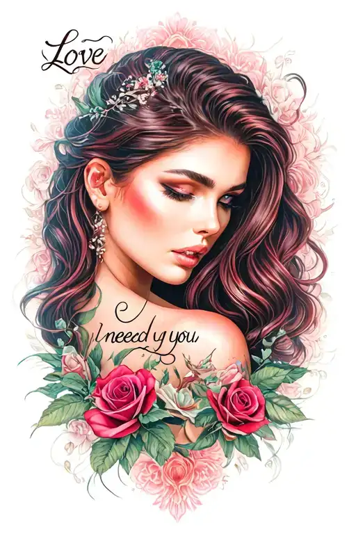 love, beautiful, love declaration, sexy, erotic, i need you tattoo design idea