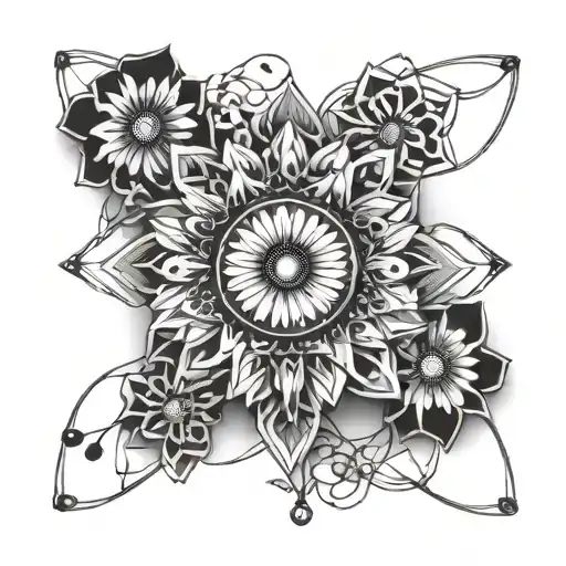 daisy chain tattoo design idea