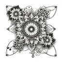 daisy chain tattoo design idea