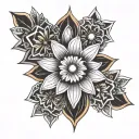 daisy chain tattoo design idea