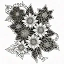 daisy chain tattoo design idea