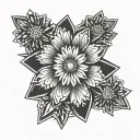 daisy chain tattoo design idea