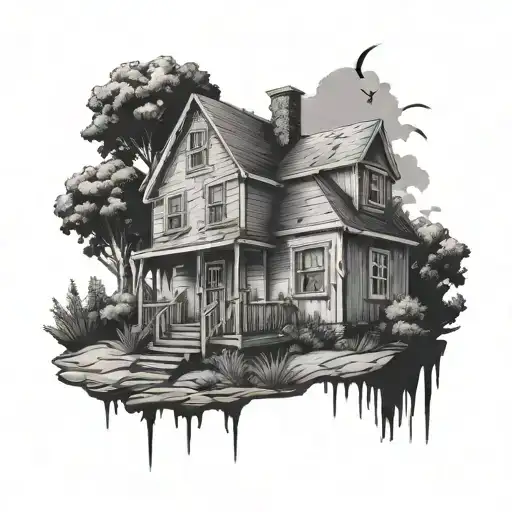 Trap House tattoo design idea
