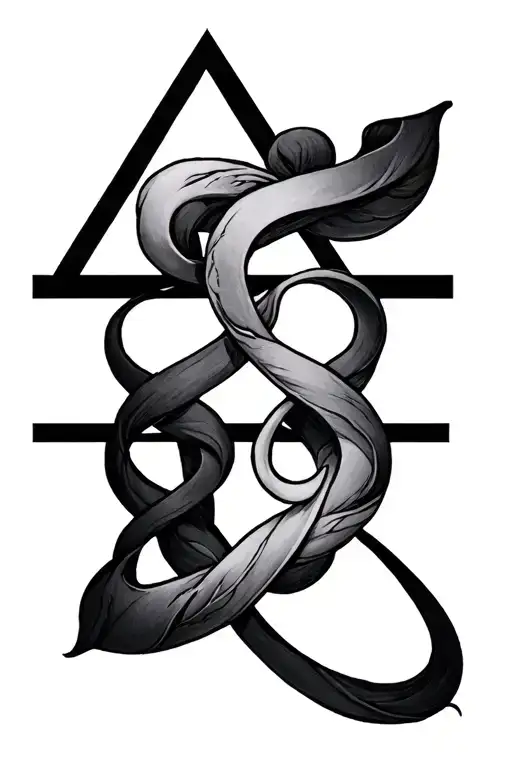 3 kids, triangle, infinite symbol, love tattoo design idea