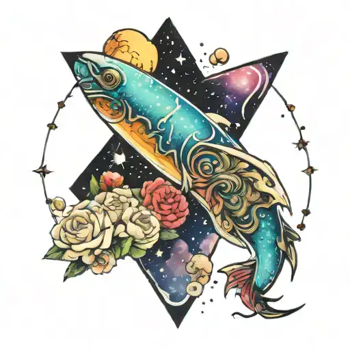 milky way galaxy tattoo design idea