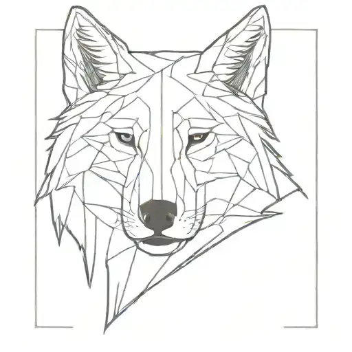 sprit animal wolf head tattoo design idea