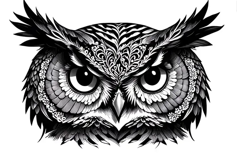 owl tattoo design idea