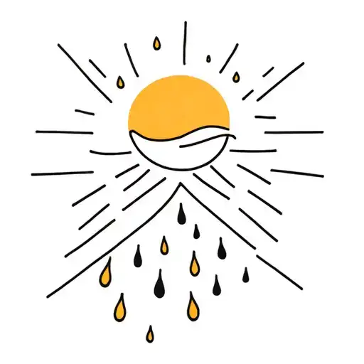 rain and sun tattoo design idea