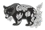chest tattoo orthodox  bear  tattoo design idea
