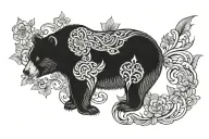chest tattoo orthodox  bear  tattoo design idea