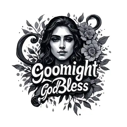 Goodnight God Bless tattoo design idea