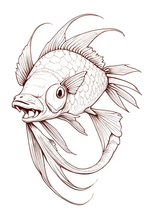 Cancer fish tattoo design idea