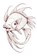 Cancer fish tattoo design idea