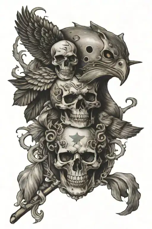 German and American heritage tattoo tattoo design idea
