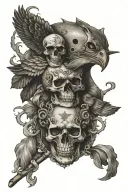 German and American heritage tattoo tattoo design idea