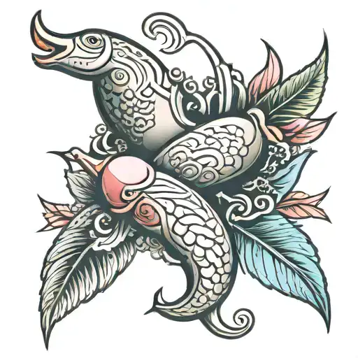 Female penis and vagina, life of freedom tattoo design idea