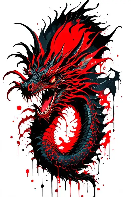 Dragon books elegant design tattoo design idea