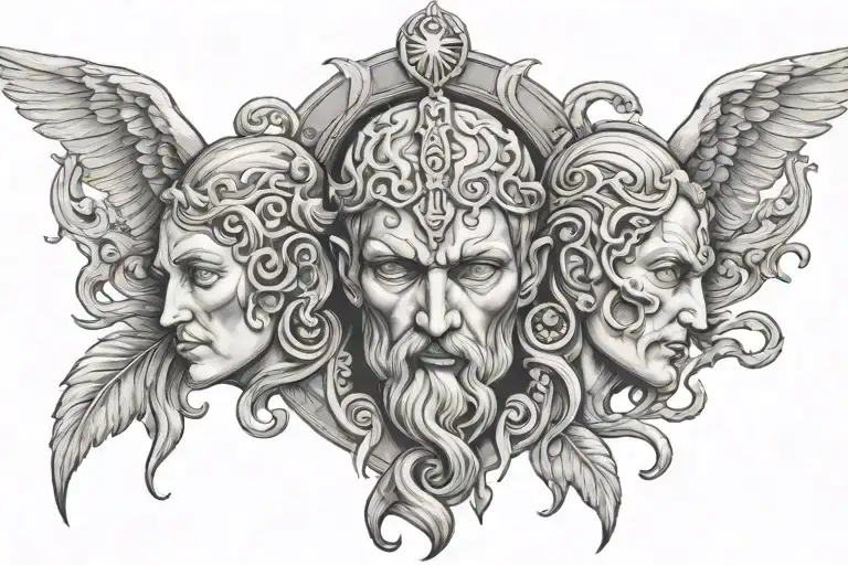 Janus tattoo design idea