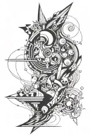 abstract, cartoon tattoo design idea